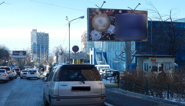 Фотография рекламного носителя, тип: Билборд 3x6, адрес: Океанский пр-т., д.54, Владивосток, Приморский край, Россия. Сторона А №774846