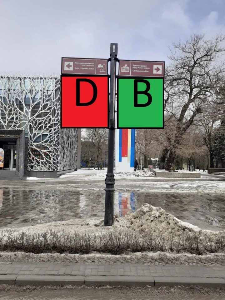 Фотография рекламного носителя, тип: Дорожный указатель, адрес: Большая Садовая ул., д.43, Ростов-на-Дону, Ростовская область, Россия. Сторона Б1 №1086679