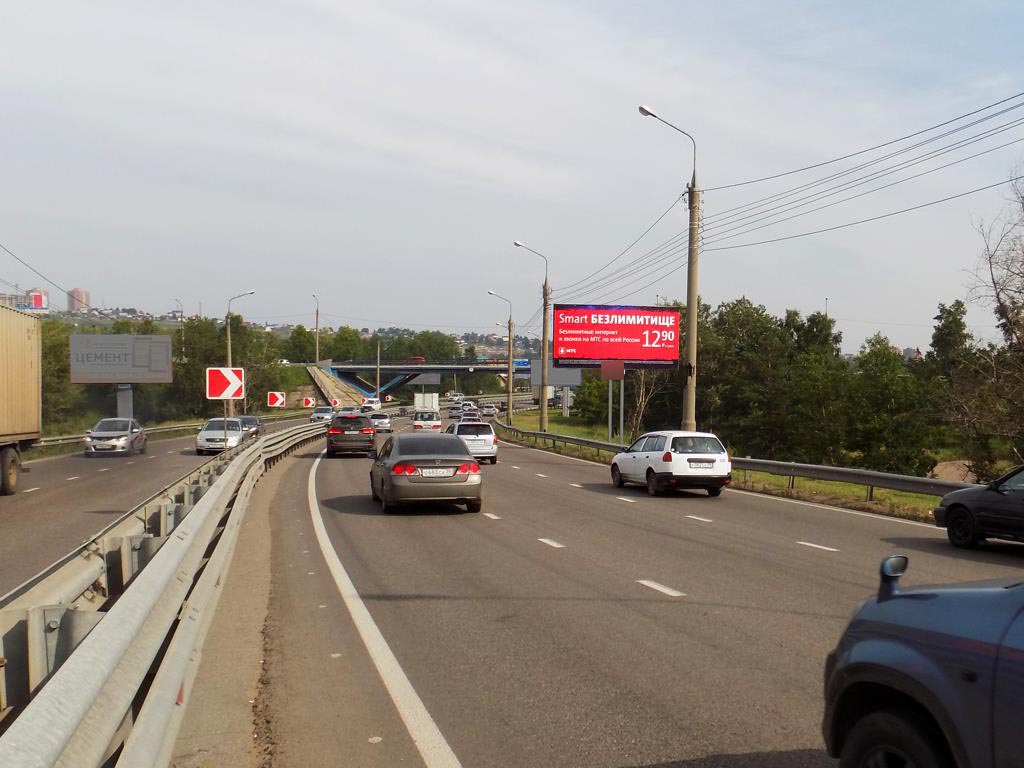 Фотография рекламного носителя, тип: Билборд 3x6, адрес: Иннокентьевский мост, поз.2, Иркутск, Иркутская область, Россия. Сторона A №292899