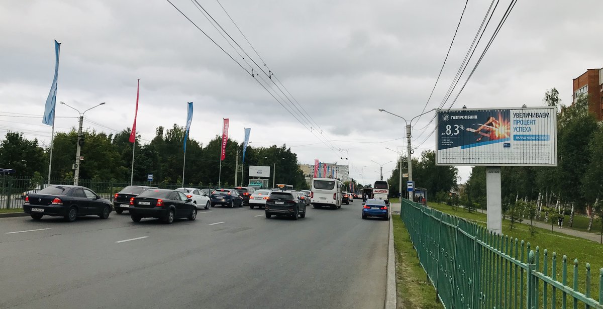 Фотография рекламного носителя, тип: Билборд 3x6, адрес: И. Яковлева пр-т., д.2, Чебоксары, Республика Чувашия, Россия. Сторона A1-A3 №838353