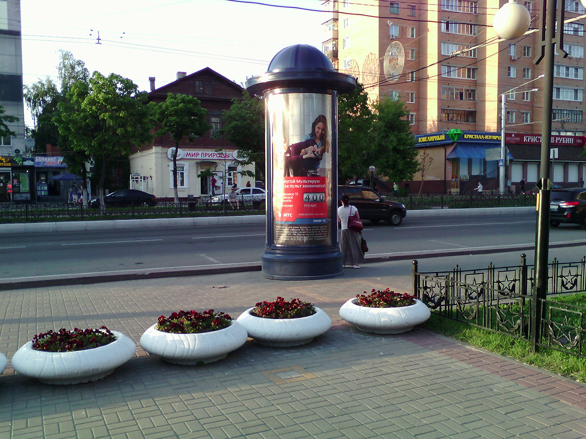 Фотография рекламного носителя, тип: Пиллар 3x1.4, адрес: Кирова ул., д.78, Калуга, Калужская область, Россия. Сторона С №1005697