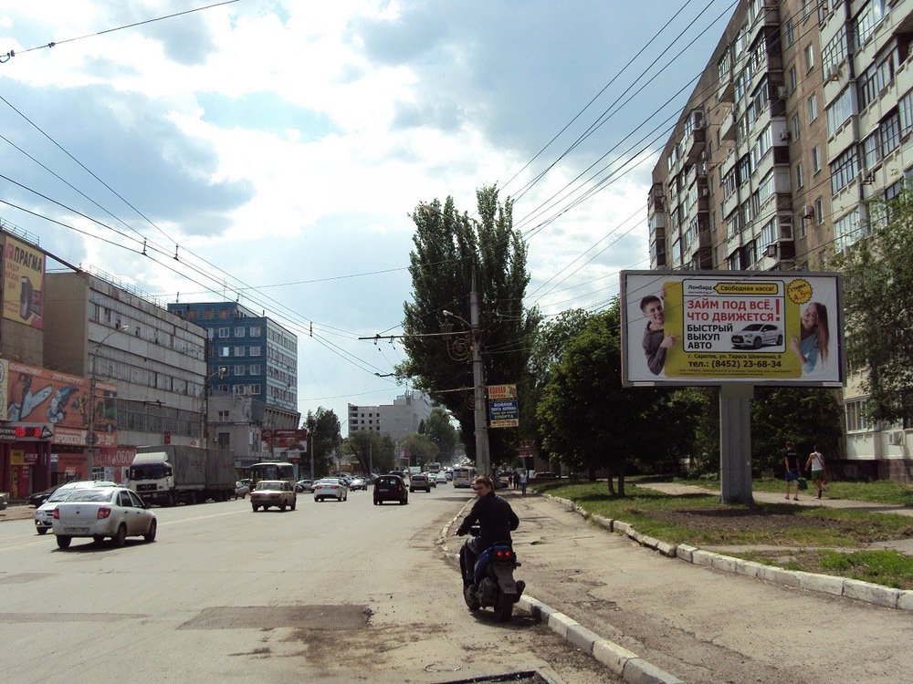 Фотография рекламного носителя, тип: Билборд 3x6, адрес: Чернышевского ул. Х 2-я Садовая ул., Саратов, Саратовская область, Россия. Сторона А №717726