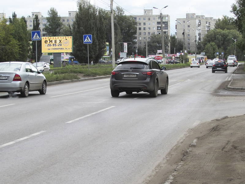Фотография рекламного носителя, тип: Билборд 3x6, адрес: Заозерная ул., д.30 Х Менделеева ул., Омск, Омская область, Россия. Сторона Б №827872