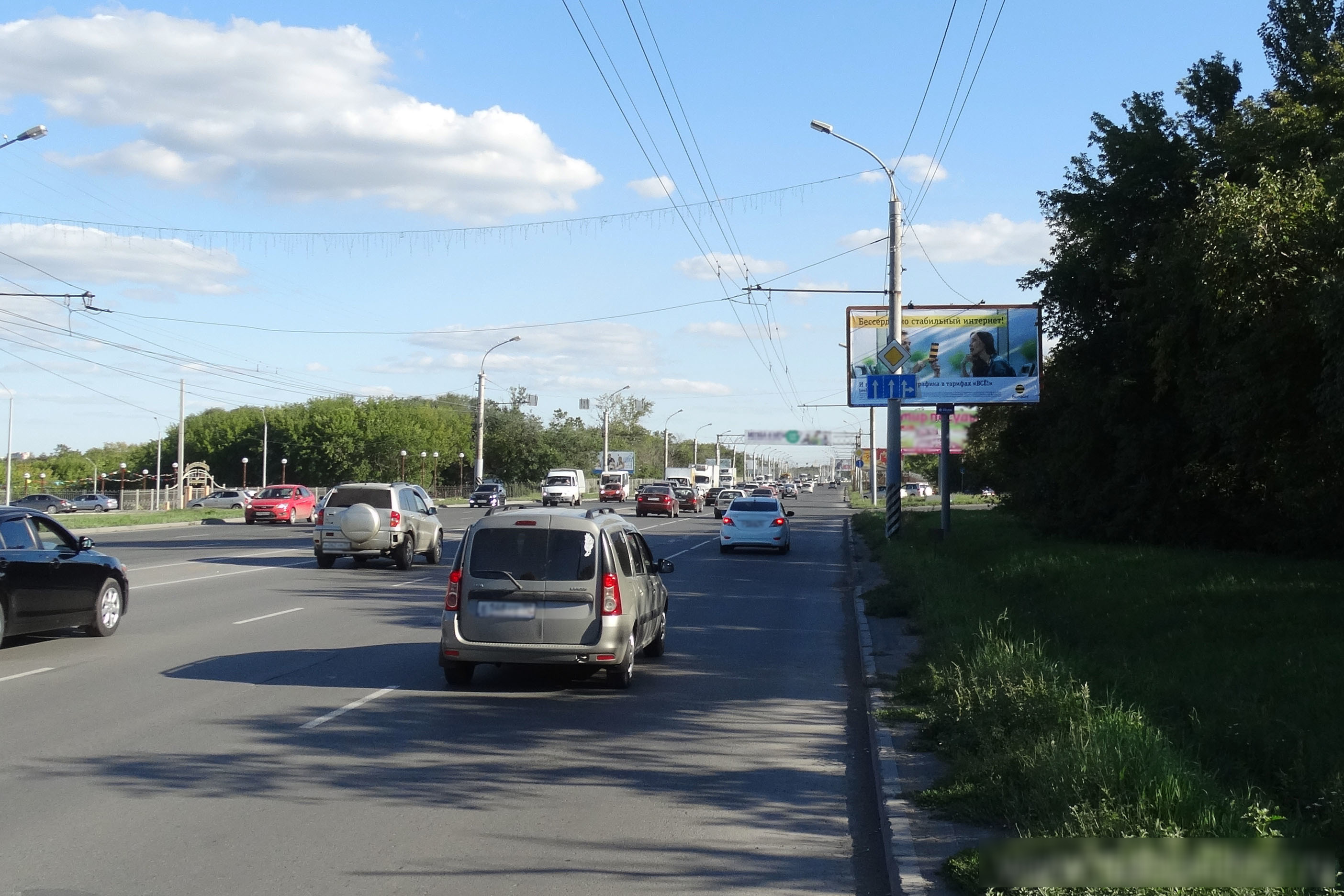 Фотография рекламного носителя, тип: Билборд 3x6, адрес: Енисейская ул., съезд на стройгород Левобережный, Омск, Омская область, Россия. Сторона А1 №326071