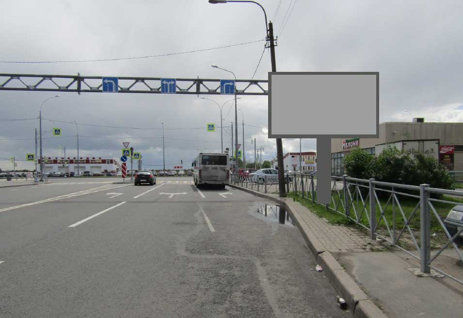 Фотография рекламного носителя, тип: Билборд 3x6, адрес: Колпино г., Веры Слуцкой ул. Х Заводской пр-т., д.34, Санкт-Петербург, Россия. Сторона А №770512