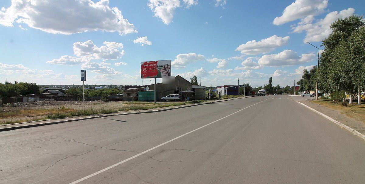 Фотография рекламного носителя, тип: Билборд 3x6, адрес: Ульяновская ул. Х Пионерская ул., авт.остановка 5 м-он и Властелин, Красноармейск, Саратовская область, Россия. Сторона Б №856221