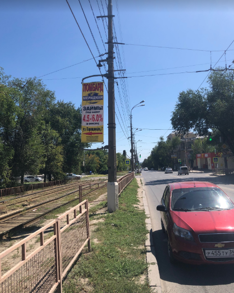 Фотография рекламного носителя, тип: Панель-кронштейн, адрес: Металлургов пр-т., поз.5, Волгоград, Волгоградская область, Россия. Сторона Б №1097311