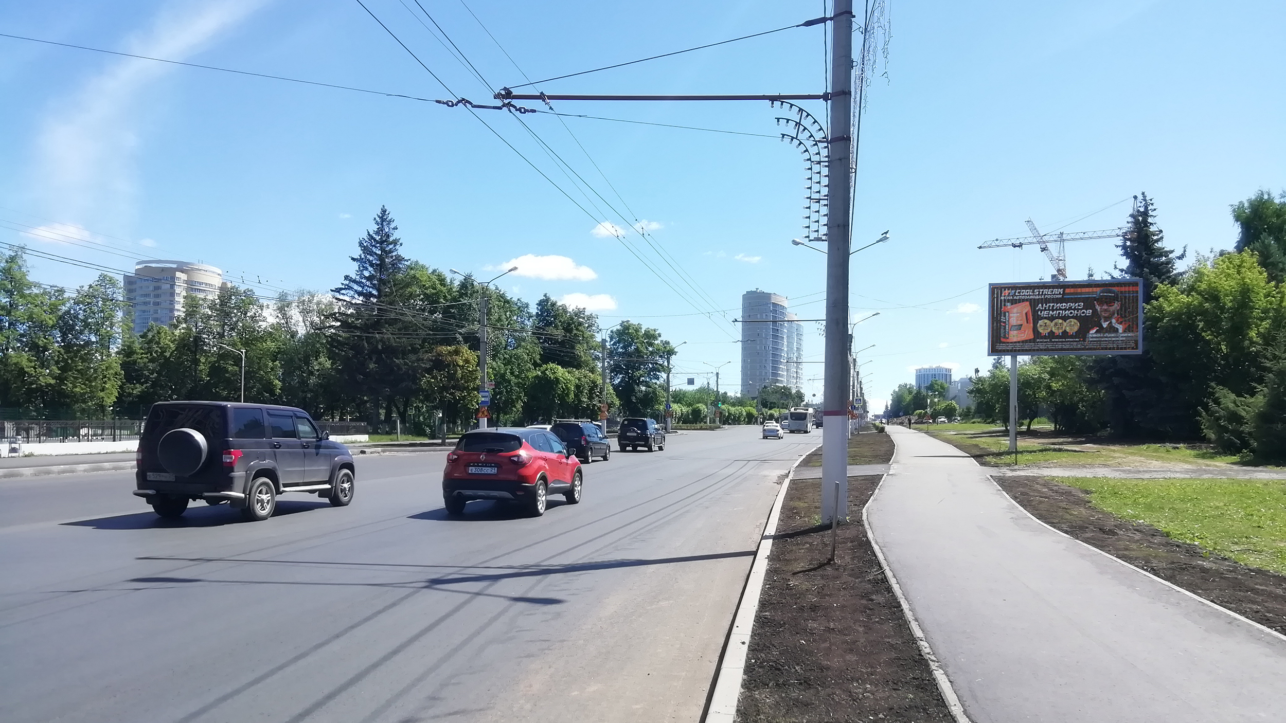 Фотография рекламного носителя, тип: Билборд 3x6, адрес: Калинина ул., д.60, Чебоксары, Республика Чувашия, Россия. Сторона A1-A3 №825178