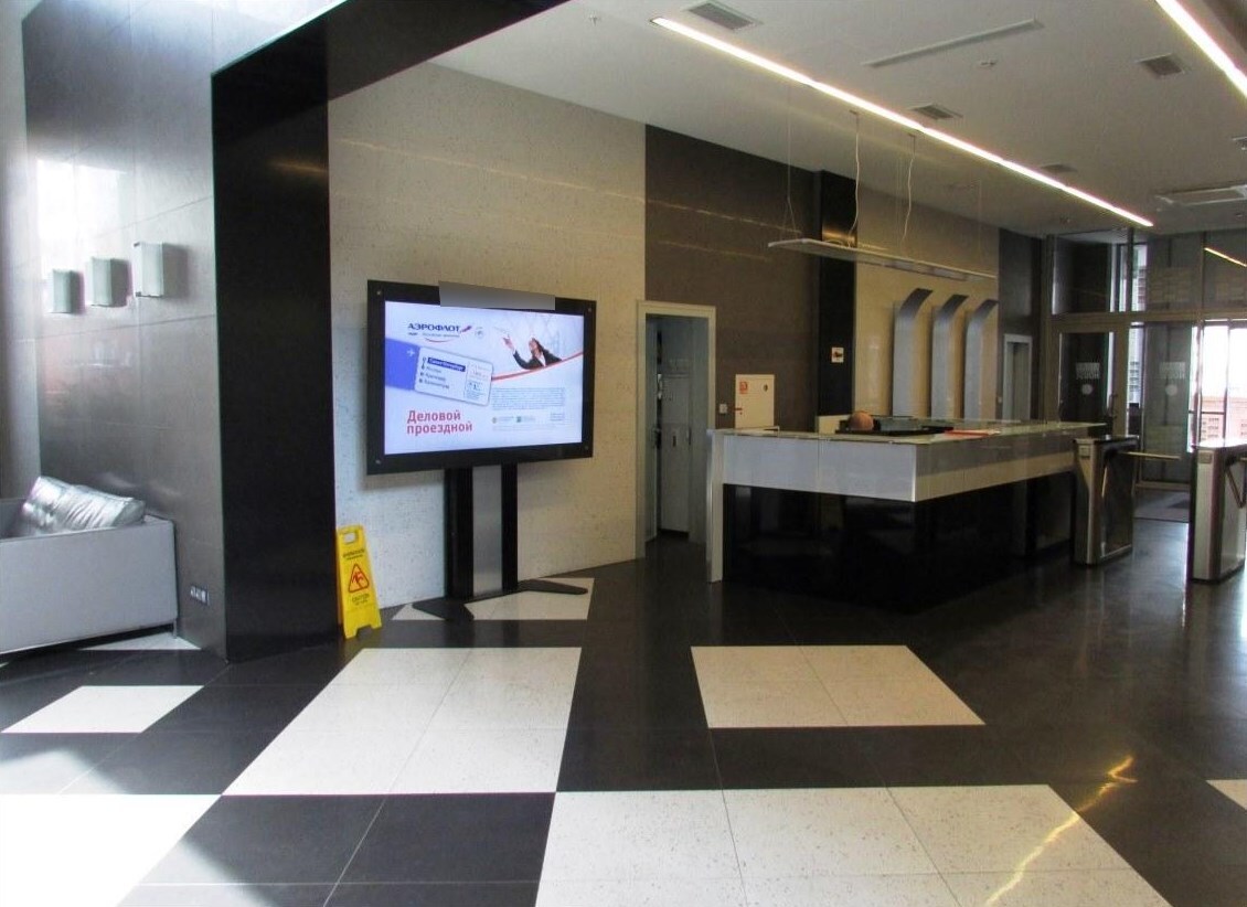 Фотография рекламного носителя, тип: Видеоэкран, адрес: Бизнес-центр «LIGHTHOUSE», Певческий пер., д.12, Санкт-Петербург, Россия. Сторона/вариант A1-A10 №1013026