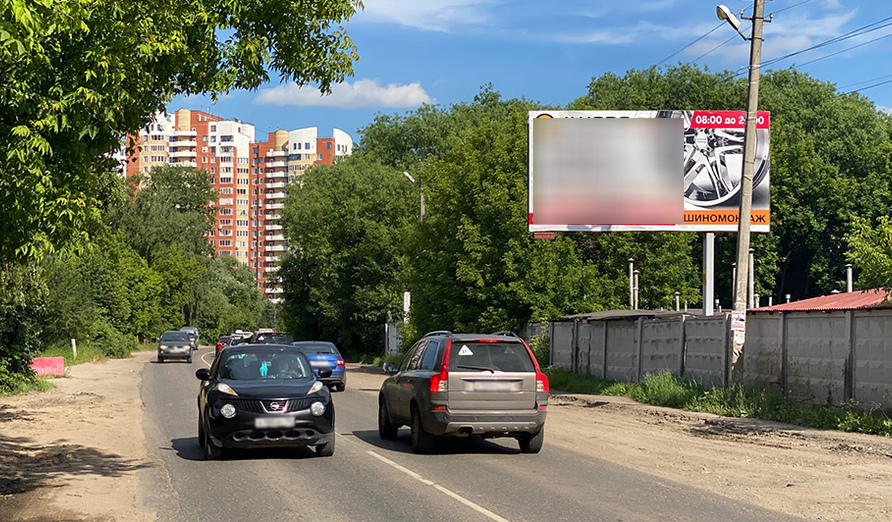 Фотография рекламного носителя, тип: Билборд 3x6, адрес: Учинская ул., д.20, Пушкино, Московская область, Россия. Сторона A №1057356