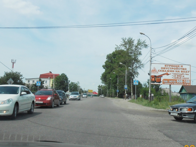 Фотография рекламного носителя, тип: Билборд 3x6, адрес: Горького ул. Х Новая ул., д.6, Хабаровск, Хабаровский край, Россия. Сторона А №498050