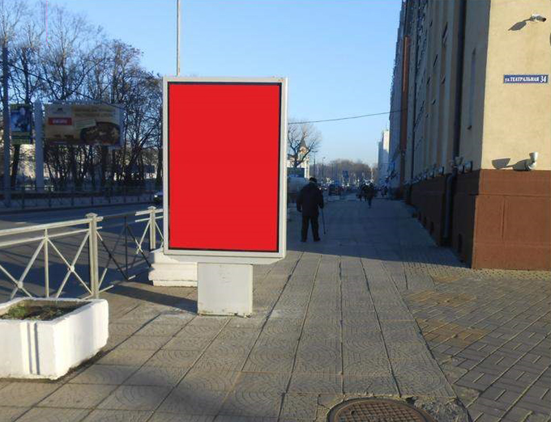 Фотография рекламного носителя, тип: Ситиформат 1.8x1.2, адрес: Гвардейский пр-т., Янтарьэнерго, поз.1, Калининград, Калининградская область, Россия. Сторона A №826148