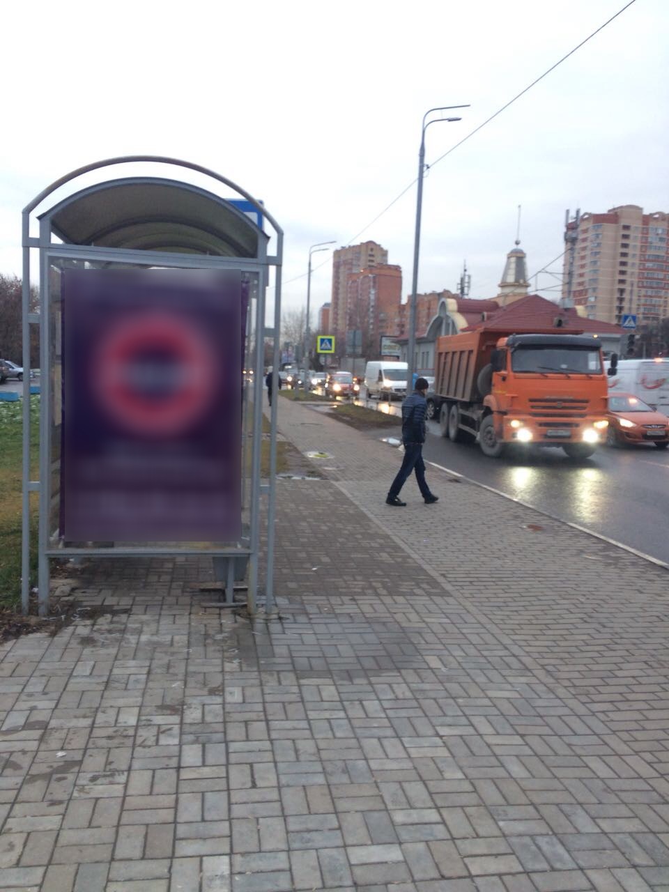 Фотография рекламного носителя, тип: Остановка 1.8x1.2, адрес: Советская ул., д.28, Балашиха, Московская область, Россия. Сторона Б №696395