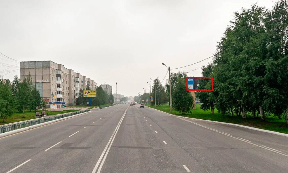 Фотография рекламного носителя, тип: Билборд 3x6, адрес: Советская ул., ост. "Музейный ресурсный центр", Ноябрьск, Ямало-Ненецкий автономный округ, Россия. Сторона А №675265