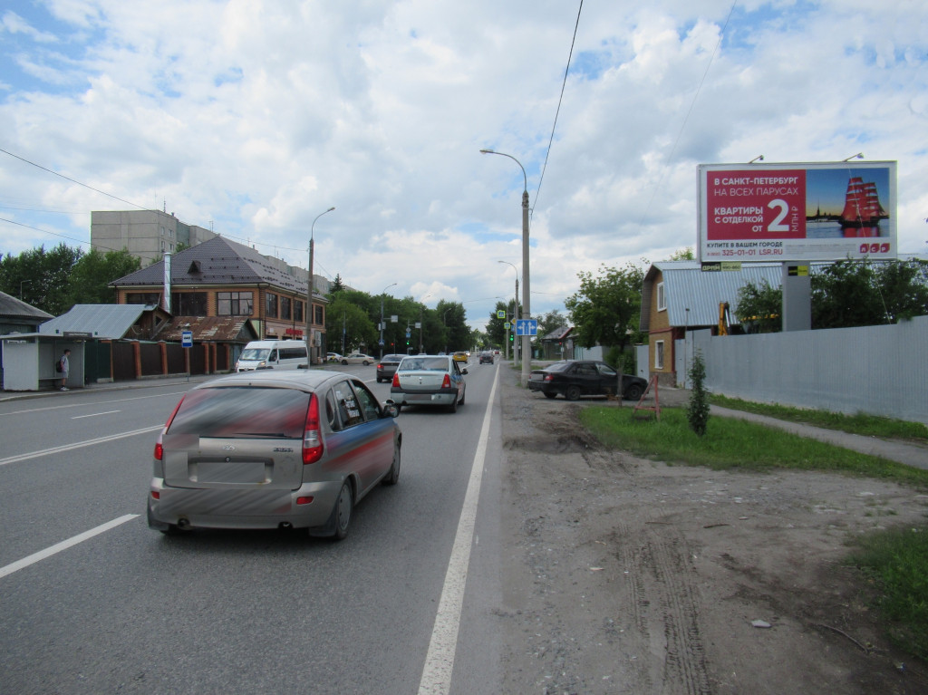 Фотография рекламного носителя, тип: Билборд 3x6, адрес: Интернациональная ул., д.34, Тюмень, Тюменская область, Россия. Сторона А №354249