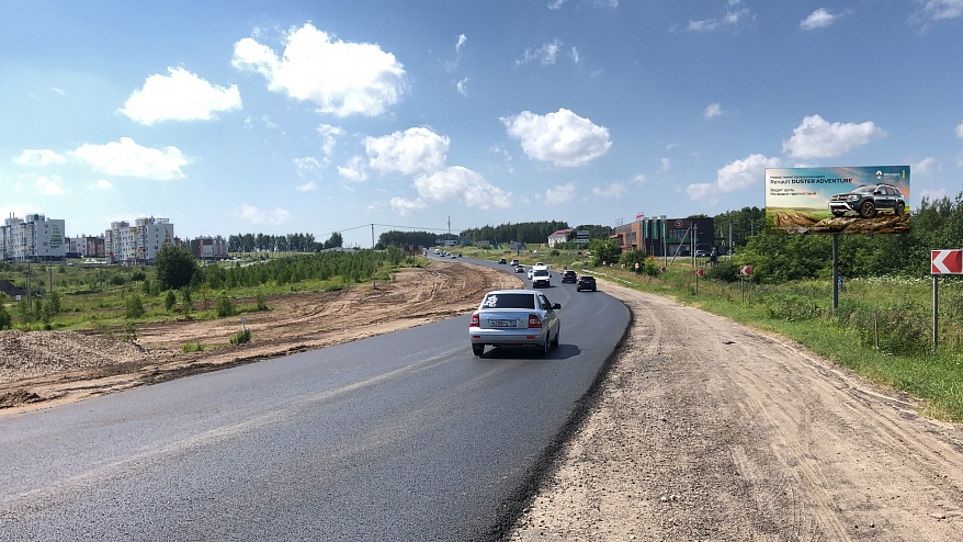 Фотография рекламного носителя, тип: Билборд 3x6, адрес: Новинки мкр., Окская ул., д.20Б, Нижний Новгород, Нижегородская область, Россия. Сторона А №838312