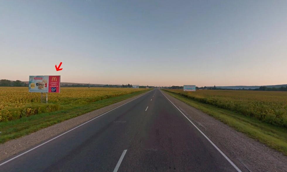 Фотография рекламного носителя, тип: Билборд 3x6, адрес: Майкоп-Гузерипль-Лаго-Наки а/д, 18 250м, Майкоп, Республика Адыгея, Россия. Сторона Б №854397