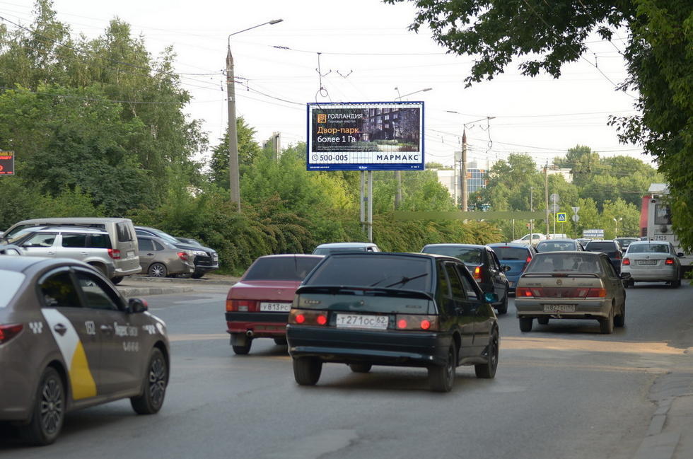Фотография рекламного носителя, тип: Билборд 3x6, адрес: Интернациональная ул. Х Бирюзова ул., д.29, Рязань, Рязанская область, Россия. Сторона Б1 №327003