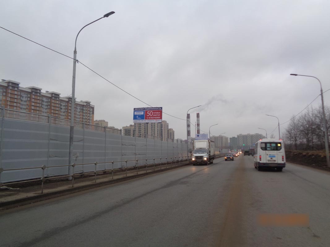 Фотография рекламного носителя, тип: Билборд 3x6, адрес: Зенинское ш., 200м от Барыкина ул., поз.1, Люберцы, Московская область, Россия. Сторона B №722829