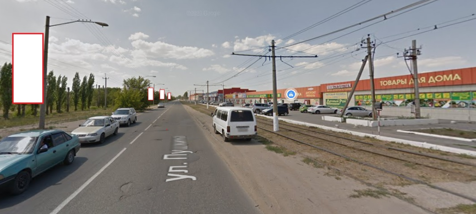 Фотография рекламного носителя, тип: Панель-кронштейн, адрес: Пушкина ул., ТЦ Мебель Молл, Волжский, Волгоградская область, Россия. Сторона А №1097413