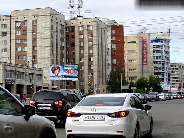 Фотография рекламного носителя, тип: Билборд 3x6, адрес: Красный путь ул., д.85/1 Х Кемеровская ул., Омск, Омская область, Россия. Сторона Б №616912