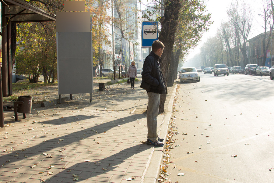 Фотография рекламного носителя, тип: Нестандартный ситиформат, адрес: Декабрьских Событий ул. Х Карла Маркса ул., Иркутск, Иркутская область, Россия. Сторона Б №509462