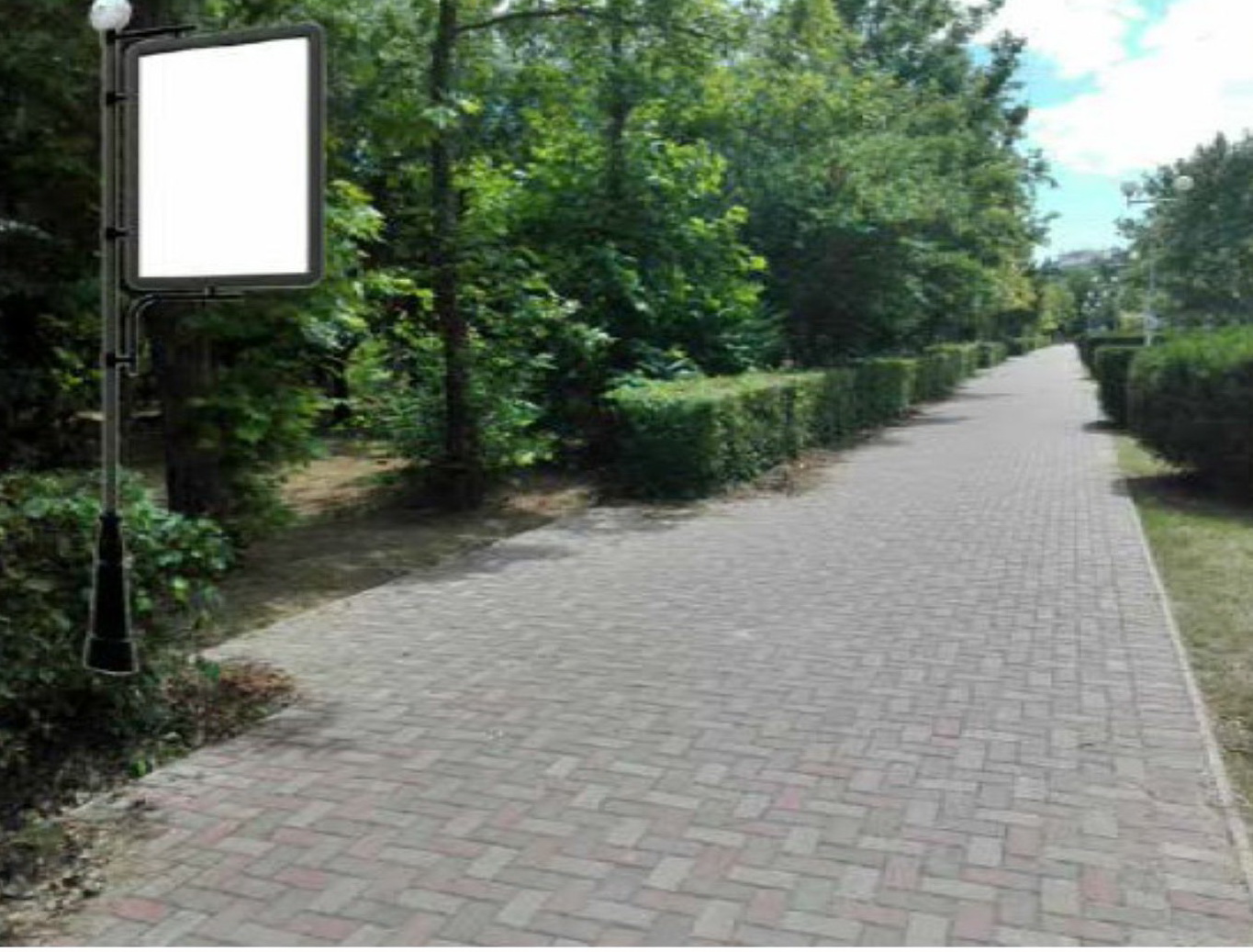 Фотография рекламного носителя, тип: Панель-кронштейн, адрес: Центральный парк культуры и отдыха им. Фрунзе, дельфинарий, поз.2, Евпатория, Республика Крым, Россия. Сторона Б №771934