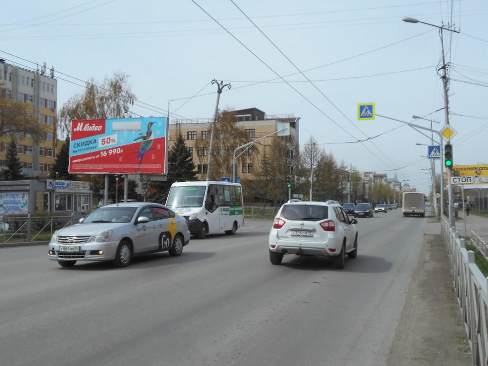 Фотография рекламного носителя, тип: Билборд 3x6, адрес: Маяковского ул., д.83 X Линия 5-я ул., Омск, Омская область, Россия. Сторона В №1010162