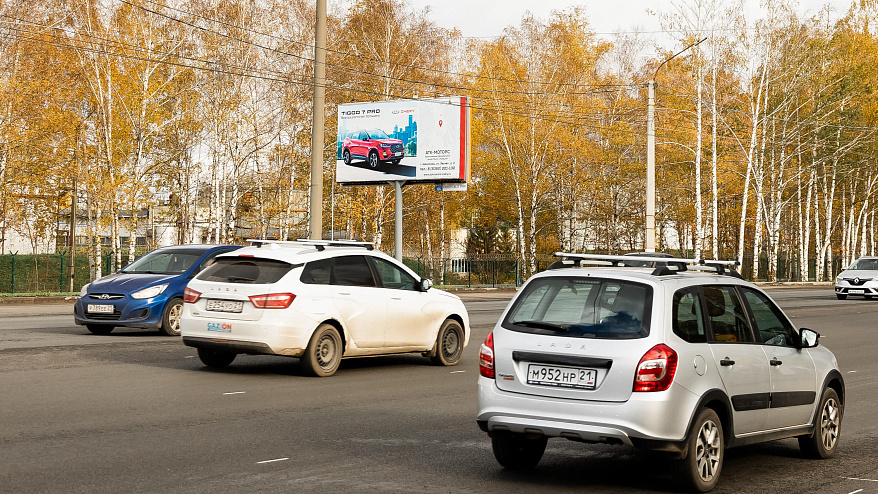 Фотография рекламного носителя, тип: Билборд 3x6, адрес: Марпосадское ш., автосалон Альянс-Моторс, Чебоксары, Республика Чувашия, Россия. Сторона B №760991