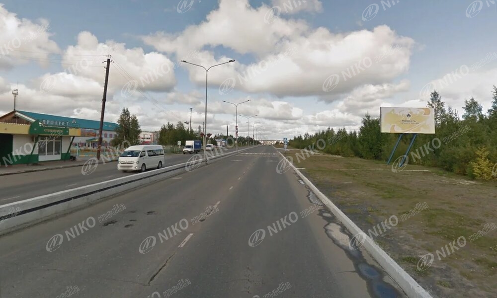 Фотография рекламного носителя, тип: Билборд 3x6, адрес: Сибирская ул., д.19, Нягань, Ханты-Мансийский автономный округ – Югра, Россия. Сторона А №1068914