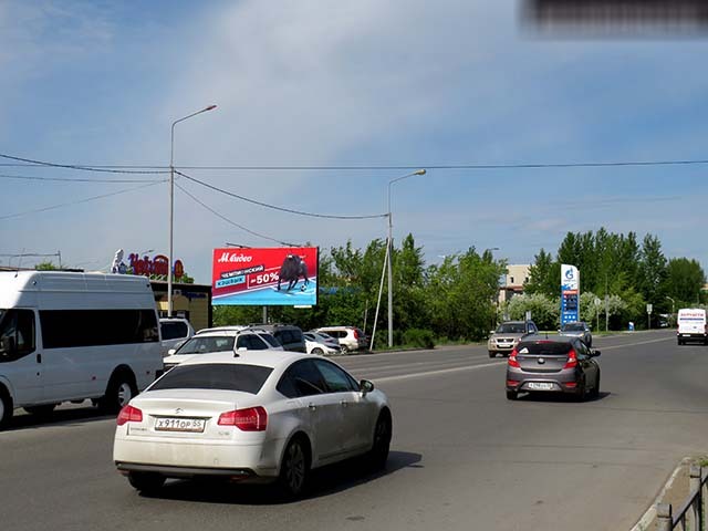 Фотография рекламного носителя, тип: Билборд 3x6, адрес: Архитекторов б-р., д.18/1, Омск, Омская область, Россия. Сторона B №604345