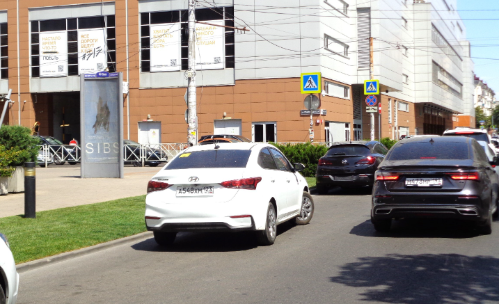 Фотография рекламного носителя, тип: Пиллар 3x1.4, адрес: Рашпилевская ул., д.147, Краснодар, Краснодарский край, Россия. Сторона Б №458687