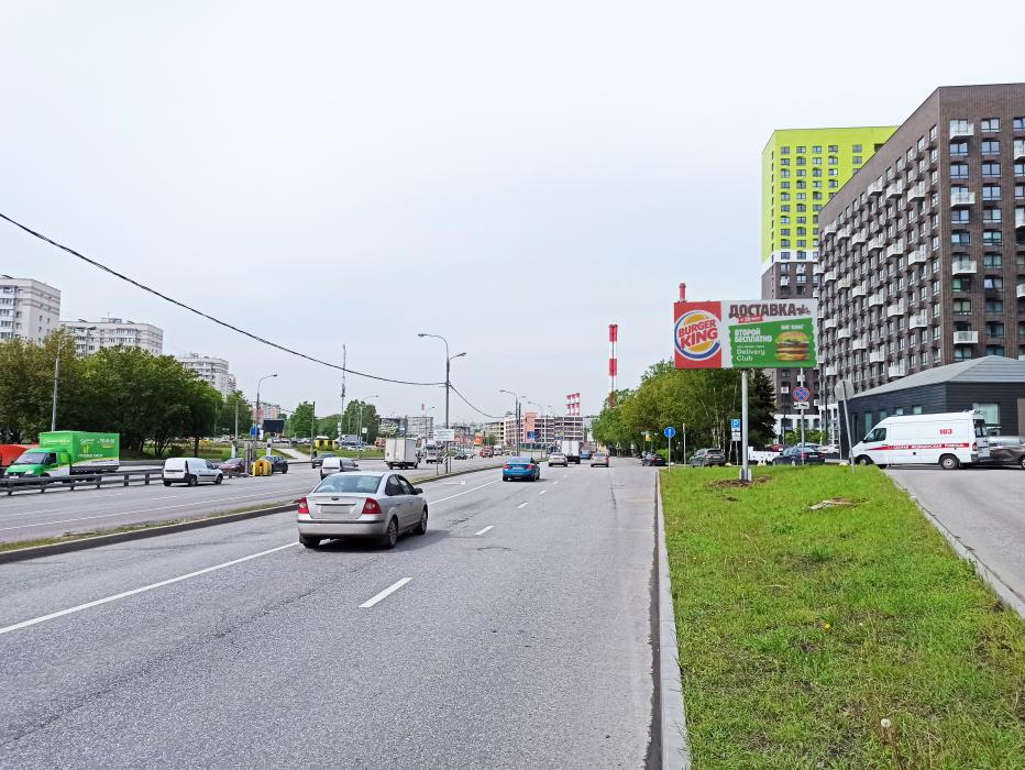 Фотография рекламного носителя, тип: Билборд 3x6, адрес: Боровское ш., д.2А, корп.2, Москва, Россия. Сторона А1 №821418