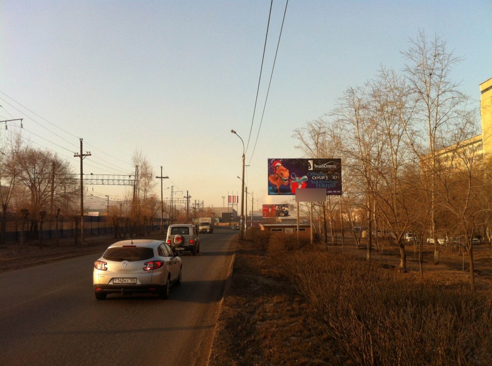 Фотография рекламного носителя, тип: Билборд 3x6, адрес: Семафорная ул., д.187, Красноярск, Красноярский край, Россия. Сторона А №593140