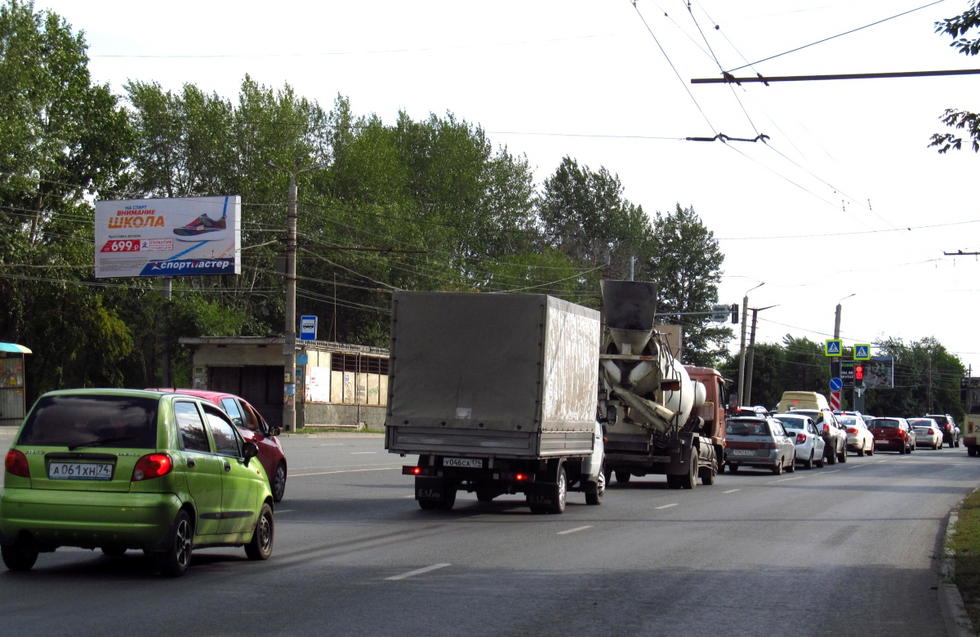 Фотография рекламного носителя, тип: Билборд 3x6, адрес: Блюхера ул., д.109, ост. АМЗ, Челябинск, Челябинская область, Россия. Сторона B №392225