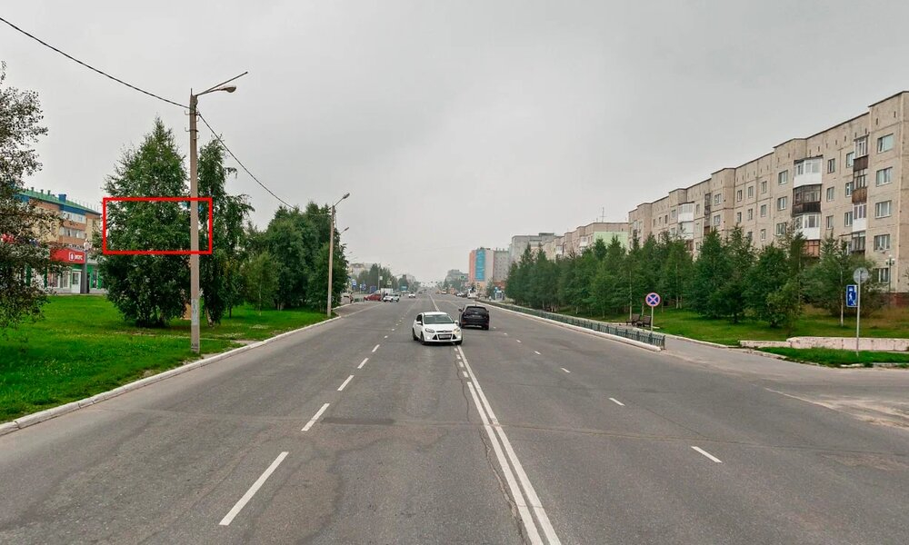 Фотография рекламного носителя, тип: Билборд 3x6, адрес: Советская ул., ост. "Музейный ресурсный центр", Ноябрьск, Ямало-Ненецкий автономный округ, Россия. Сторона Б №675266