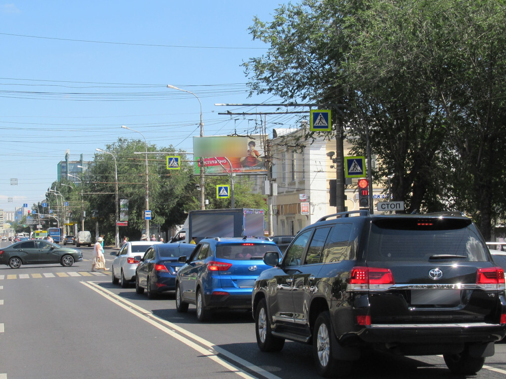 Фотография рекламного носителя, тип: Билборд 3x6, адрес: Рабоче-Крестьянская, д.15 Х Академическая ул., Волгоград, Волгоградская область, Россия. Сторона A №1054420