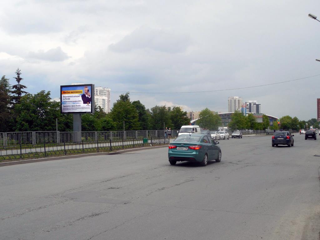 Фотография рекламного носителя, тип: Ситиборд 2.7x3.7, адрес: Шварца ул., д.10, Екатеринбург, Свердловская область, Россия. Сторона Б №537559