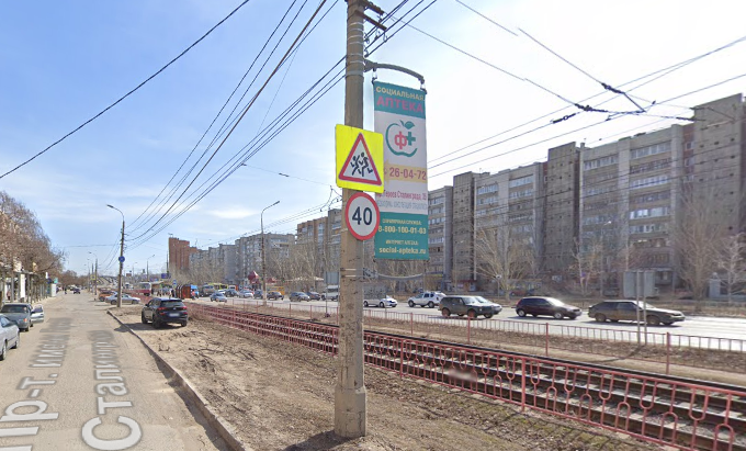 Фотография рекламного носителя, тип: Панель-кронштейн, адрес: Остравская ул., поз.2, Волгоград, Волгоградская область, Россия. Сторона А №1097341