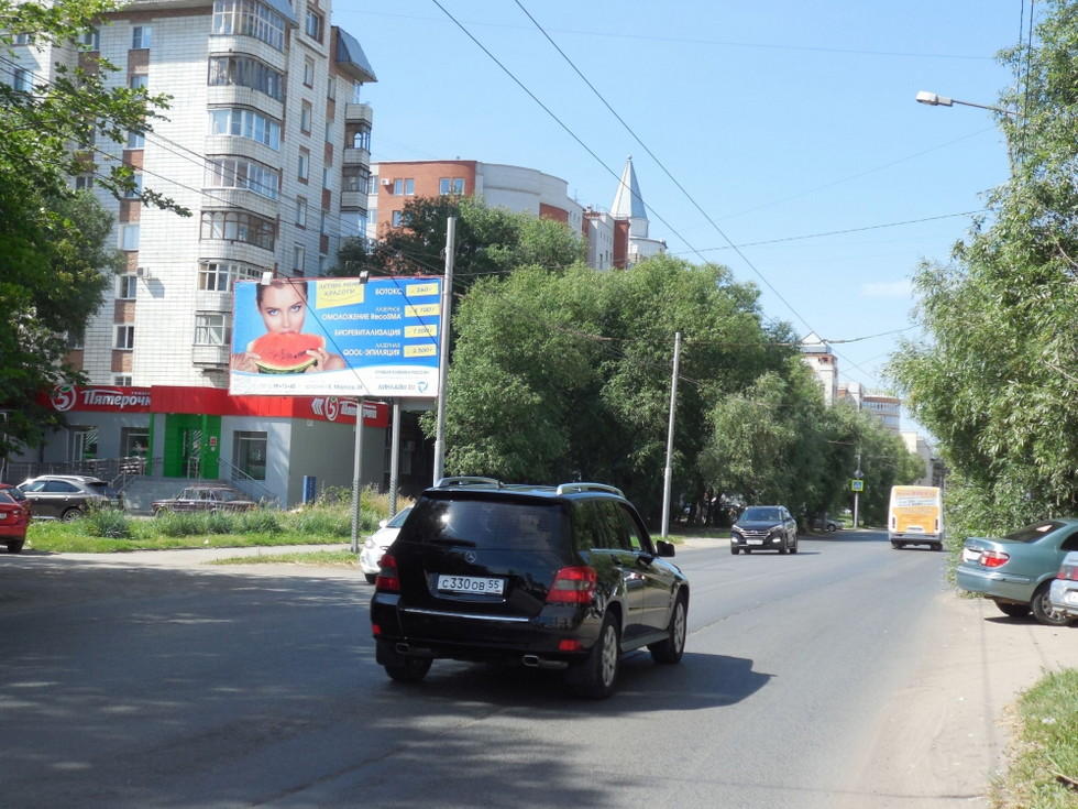 Фотография рекламного носителя, тип: Билборд 3x6, адрес: Маяковского ул., д.46, Омск, Омская область, Россия. Сторона В №1010160
