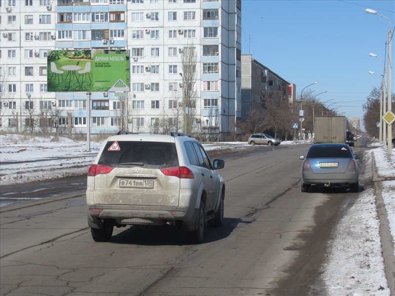 Фотография рекламного носителя, тип: Билборд 3x6, адрес: Пушкина ул., 60м от пересечения с 87-й Гвардейской Дивизии ул., Волгоград, Волгоградская область, Россия. Сторона Б №712743