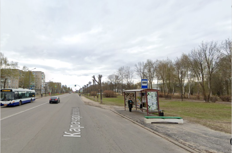 Фотография рекламного носителя, тип: Остановка 1.8x1.2, адрес: Карачаровское ш., через дорогу от м-на "Макаровский", Муром, Владимирская область, Россия. Сторона А №1097502