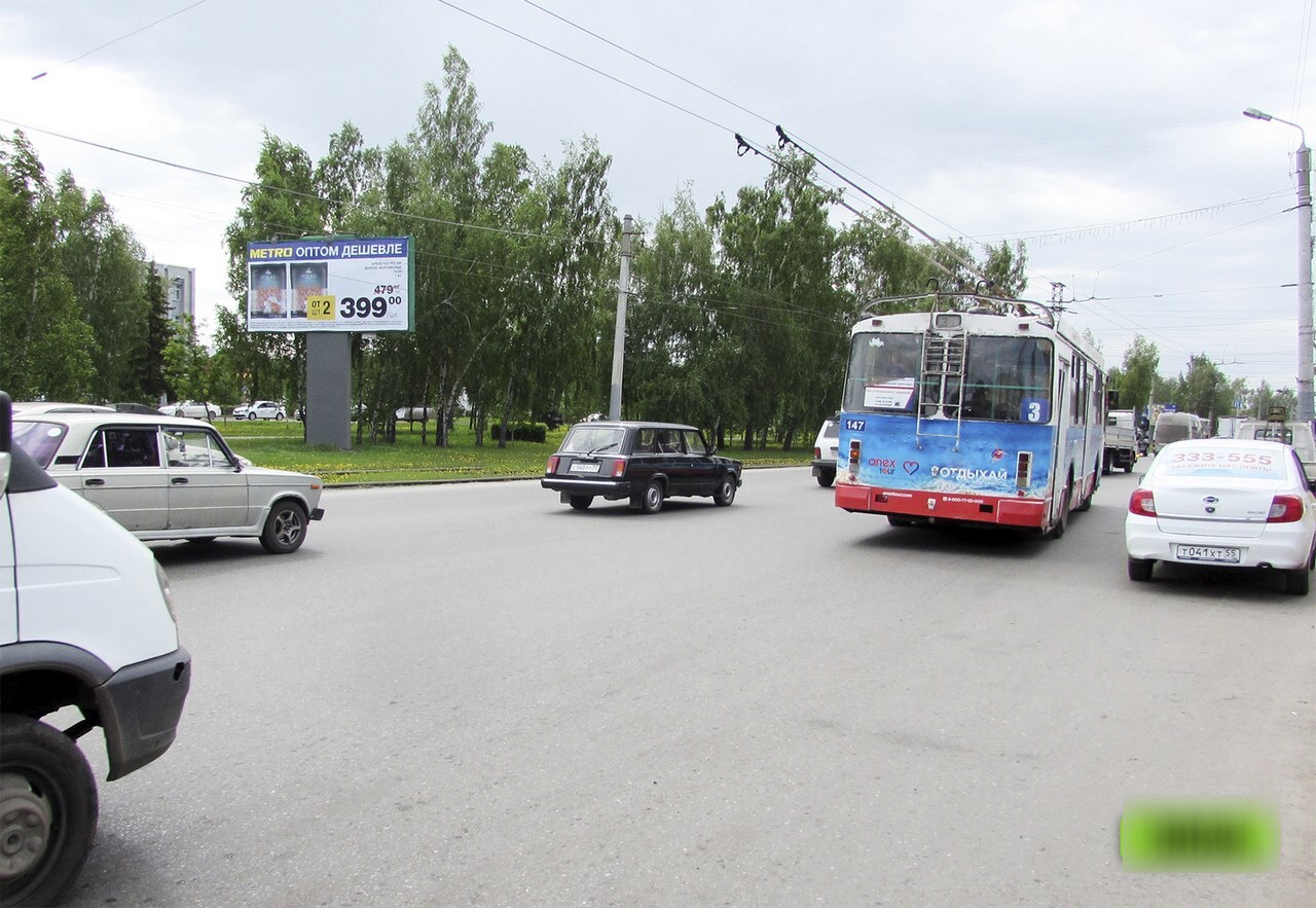 Фотография рекламного носителя, тип: Билборд 3x6, адрес: Богдана Хмельницкого ул., д.188, Омск, Омская область, Россия. Сторона А №603305