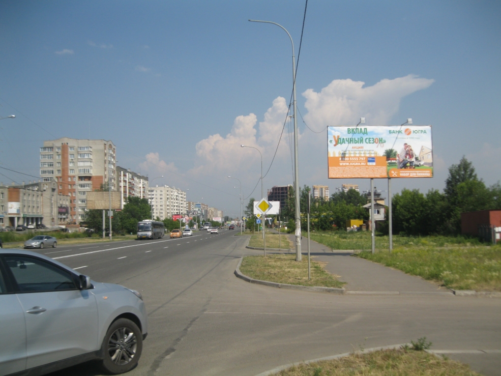 Фотография рекламного носителя, тип: Билборд 3x6, адрес: Взлетная ул., д.30, Красноярск, Красноярский край, Россия. Сторона A1-A3 №639207