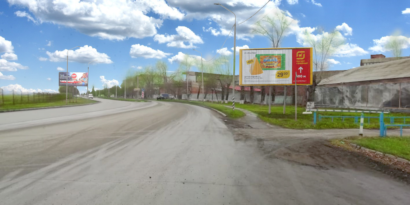 Фотография рекламного носителя, тип: Билборд 3x6, адрес: 60 лет Победы ул., вблизи Инженерная ул., д.129, Омск, Омская область, Россия. Сторона A1 №957158