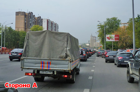 Фотография рекламного носителя, тип: Билборд 3x6, адрес: Можайское ш., д.10, Москва, Россия. Сторона А №443903