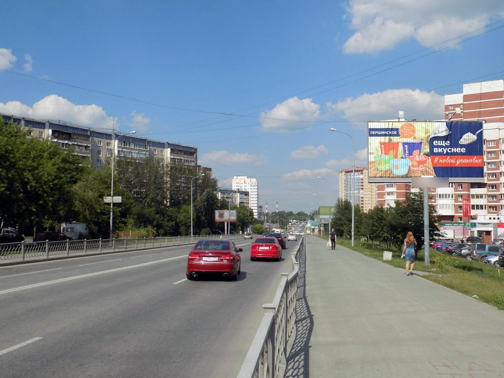 Фотография рекламного носителя, тип: Билборд 3x6, адрес: Готвальда ул., д.6/1 X Бебеля ул., Екатеринбург, Свердловская область, Россия. Сторона А1-А3 №537632