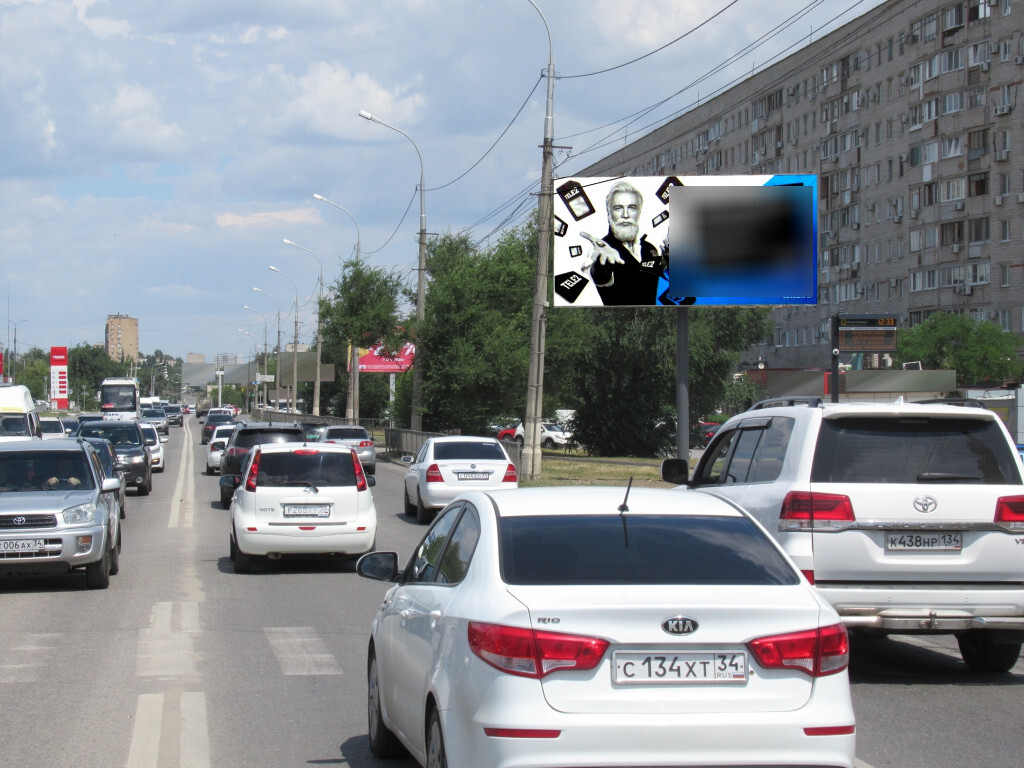 Фотография рекламного носителя, тип: Билборд 3x6, адрес: Еременко ул., д.68, ост."Газовая", Волгоград, Волгоградская область, Россия. Сторона А12 №979194