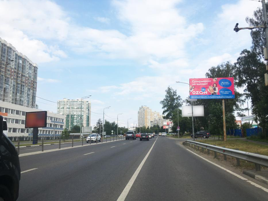 Фотография рекламного носителя, тип: Билборд 3x6, адрес: Волоколамское ш., 26 700м, Красногорск, Московская область, Россия. Сторона А №722669
