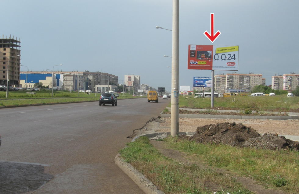 Фотография рекламного носителя, тип: Билборд 3x6, адрес: К. Маркса пр-т., д.,221 Х Зеленый Лог ул., Магнитогорск, Челябинская область, Россия. Сторона A №836533